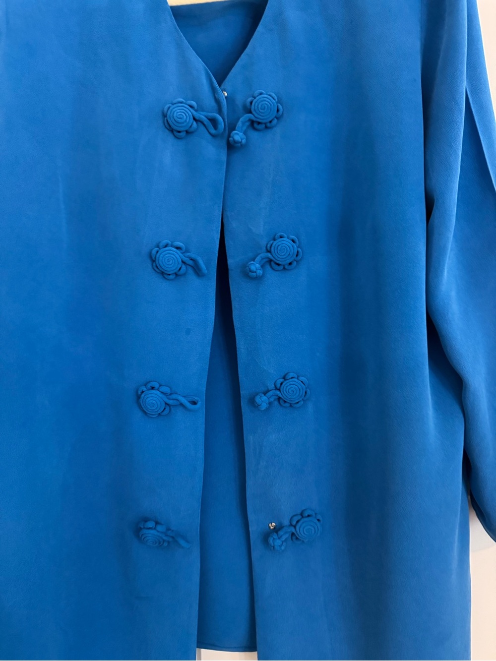 Set- Vintage Silk Women's Cobalt Blue Pantsuit GUC 0772 - Picture 7 of 15